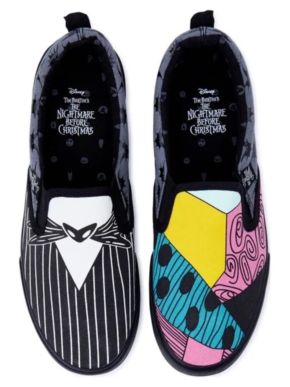 NWT Disney Nightmare Before Christmas Canvas Slip on Shoes Men’s Size 12